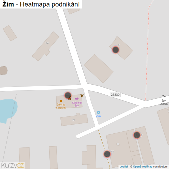 Mapa Žim - Firmy v obci.
