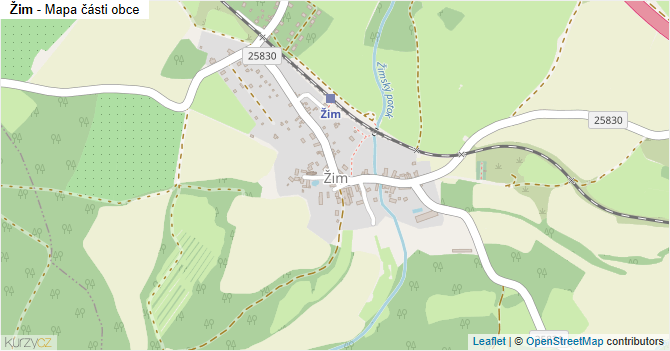 Žim - mapa části obce