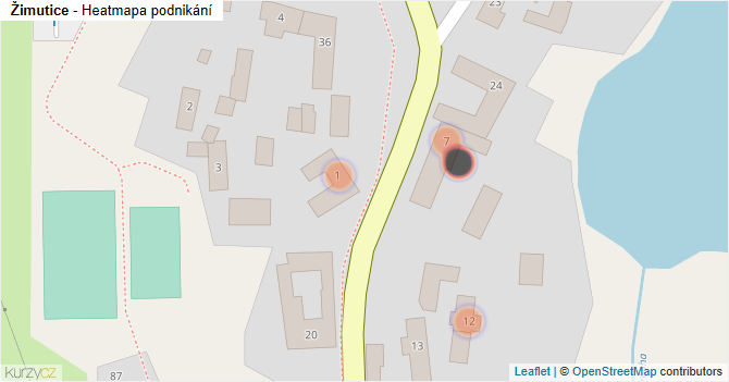 Žimutice - mapa podnikání