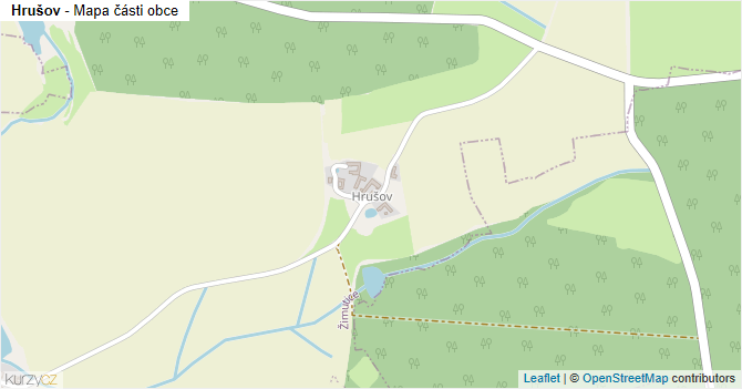 Hrušov - mapa části obce