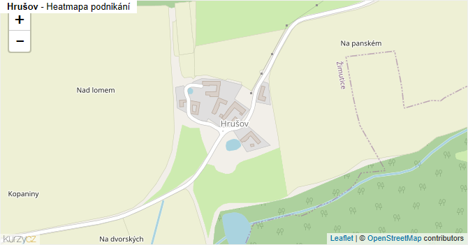 Hrušov - mapa podnikání