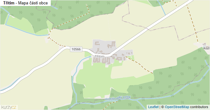 Třitim - mapa části obce
