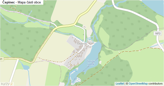 Čepinec - mapa části obce