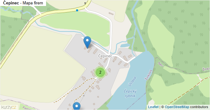 Čepinec - mapa firem
