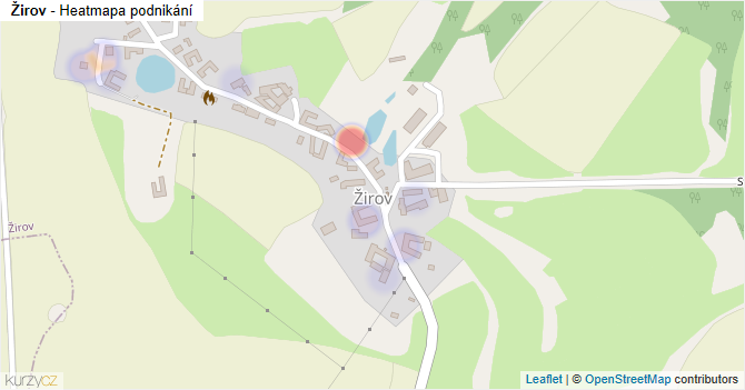 Žirov - mapa podnikání