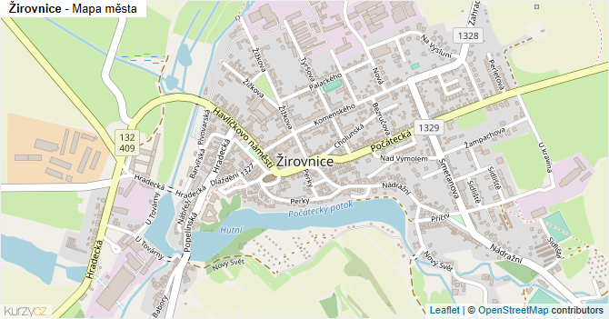 Žirovnice - mapa města