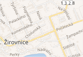 Bezručova v obci Žirovnice - mapa ulice