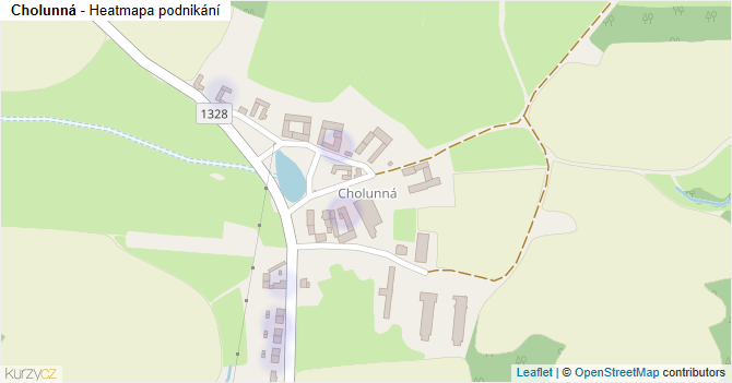 Cholunná - mapa podnikání