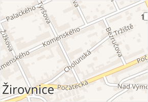 Cholunská v obci Žirovnice - mapa ulice