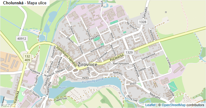 Cholunská - mapa ulice