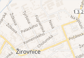 Fügnerova v obci Žirovnice - mapa ulice