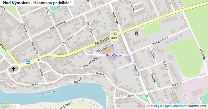 Nad Výmolem - mapa podnikání