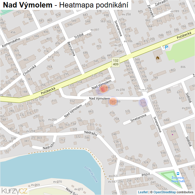 Mapa Nad Výmolem - Firmy v ulici.