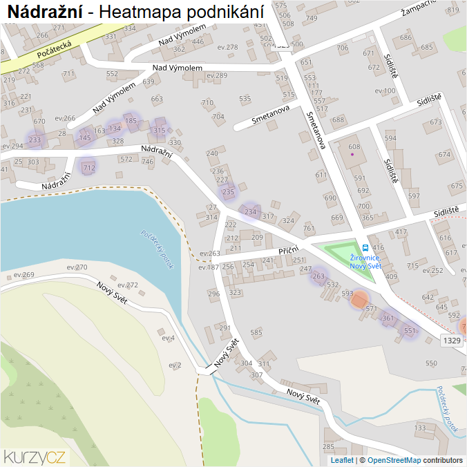 Mapa Nádražní - Firmy v ulici.