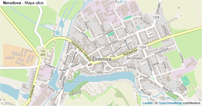 Nerudova - mapa ulice