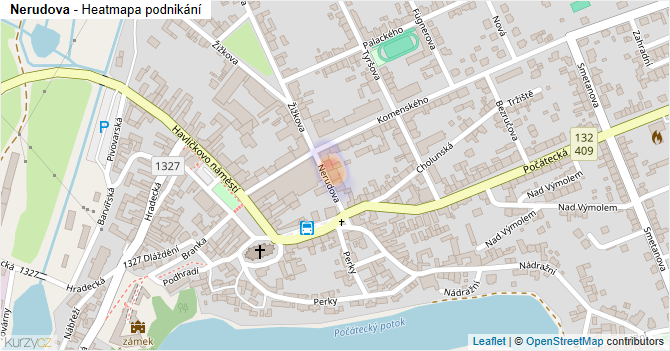Nerudova - mapa podnikání