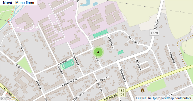 Nová - mapa firem