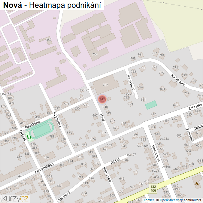 Mapa Nová - Firmy v ulici.