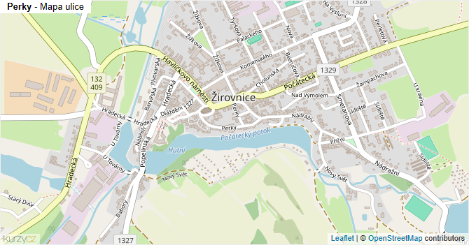 Perky - mapa ulice