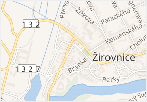 Perleťová v obci Žirovnice - mapa ulice