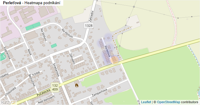 Perleťová - mapa podnikání