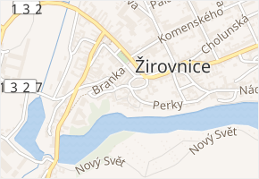 Podhradí v obci Žirovnice - mapa ulice
