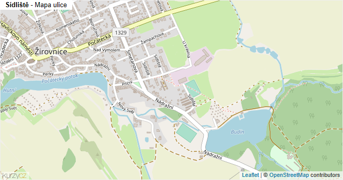 Sídliště - mapa ulice