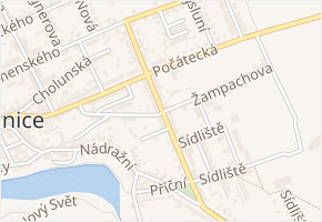 Smetanova v obci Žirovnice - mapa ulice
