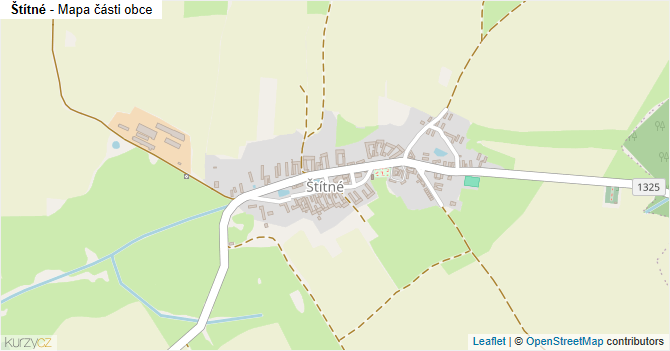 Štítné - mapa části obce