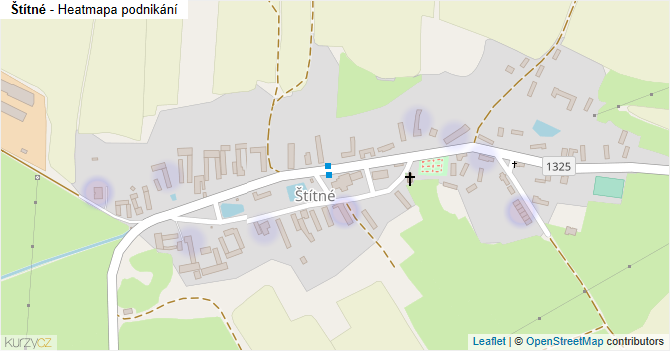 Štítné - mapa podnikání