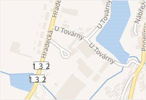 U Továrny v obci Žirovnice - mapa ulice