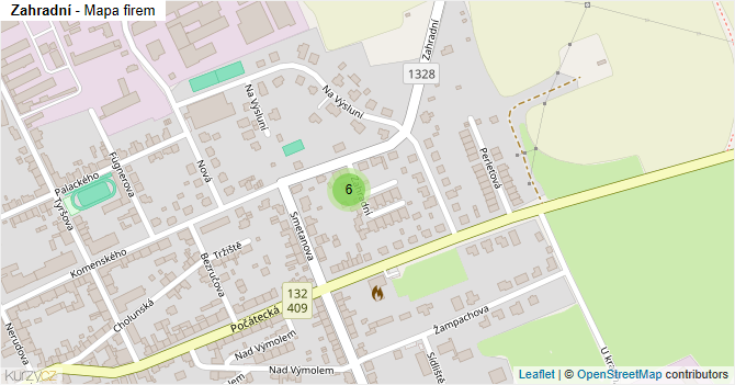 Zahradní - mapa firem