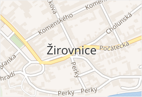 Žirovnice v obci Žirovnice - mapa části obce