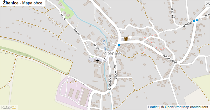 Žitenice - mapa obce