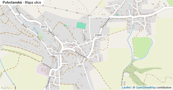 Pohořanská - mapa ulice