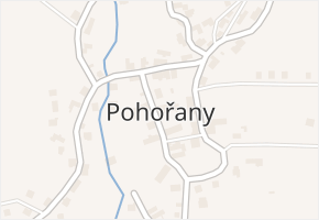 Pohořany v obci Žitenice - mapa části obce