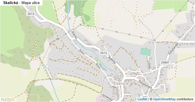Skalická - mapa ulice