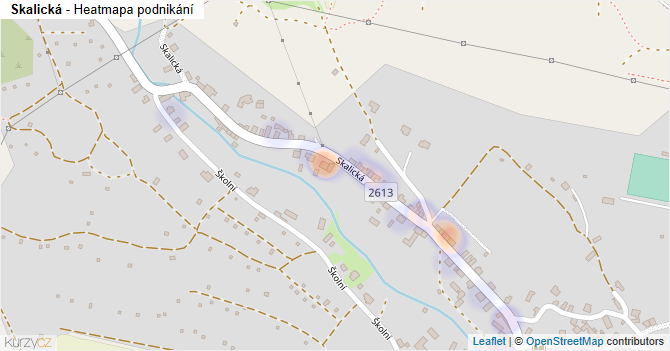 Skalická - mapa podnikání