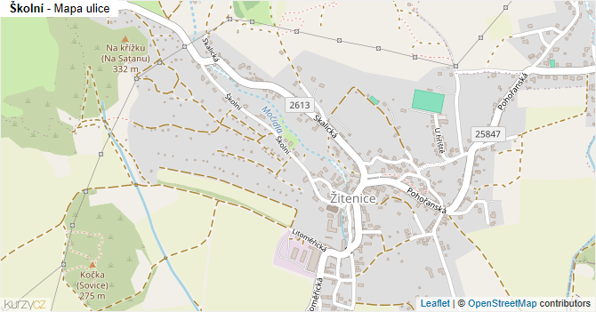 Školní - mapa ulice
