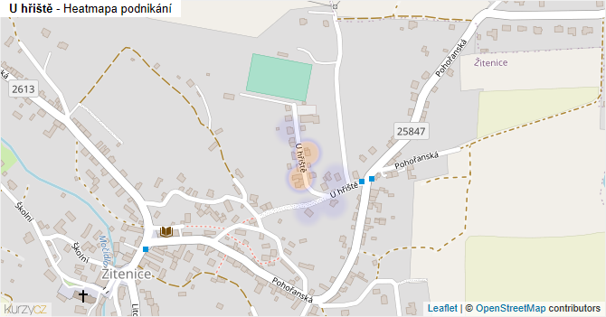 U hřiště - mapa podnikání