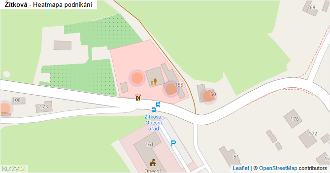 Žítková - mapa podnikání