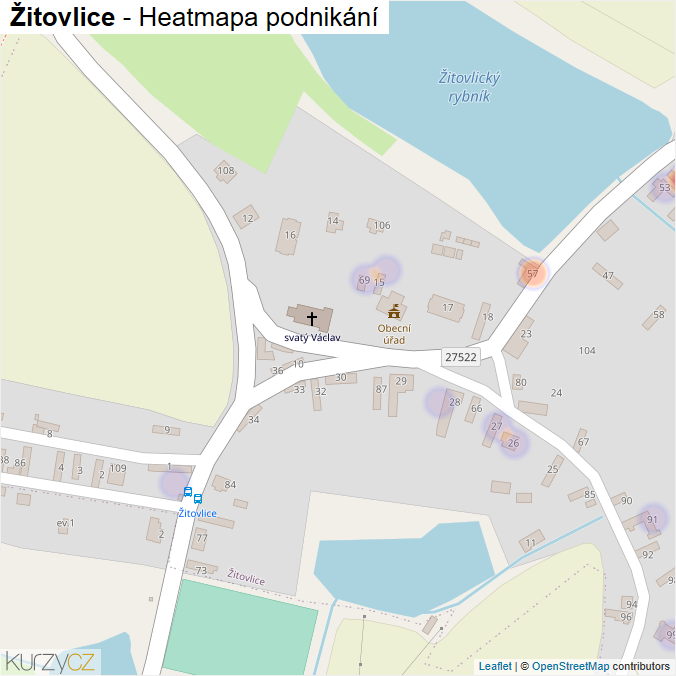 Mapa Žitovlice - Firmy v části obce.