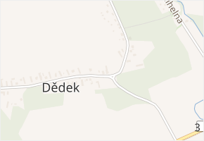 Dědek v obci Živanice - mapa části obce