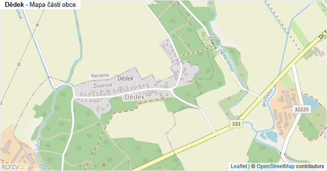 Dědek - mapa části obce