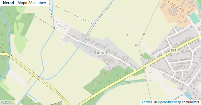 Nerad - mapa části obce