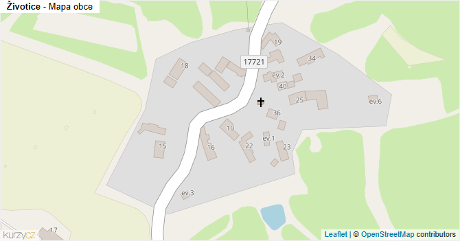 Životice - mapa obce