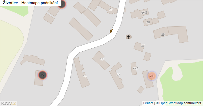 Životice - mapa podnikání