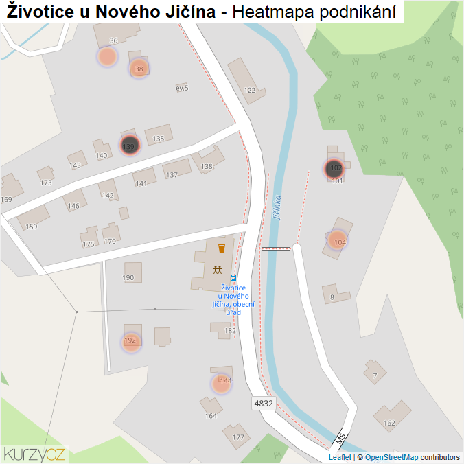 Mapa Životice u Nového Jičína - Firmy v obci.