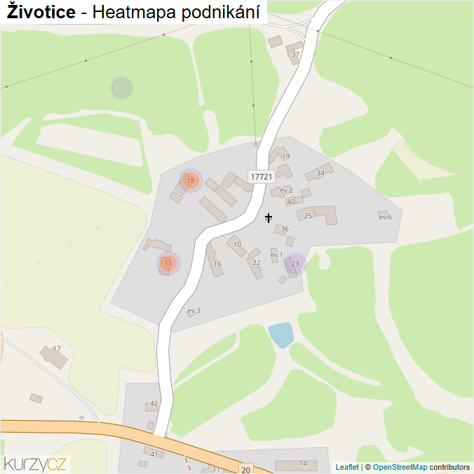 Mapa Životice - Firmy v části obce.