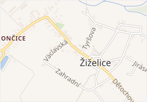 Palackého v obci Žiželice - mapa ulice